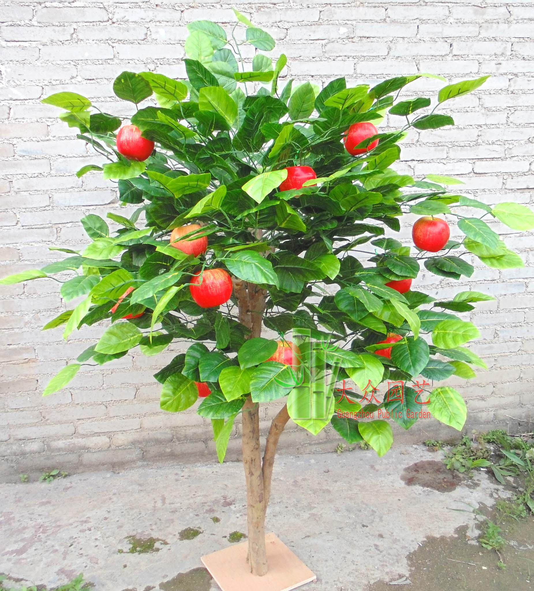 仿真苹果树假苹果树落地装饰绿植盆栽超市水果堆头仿真果树