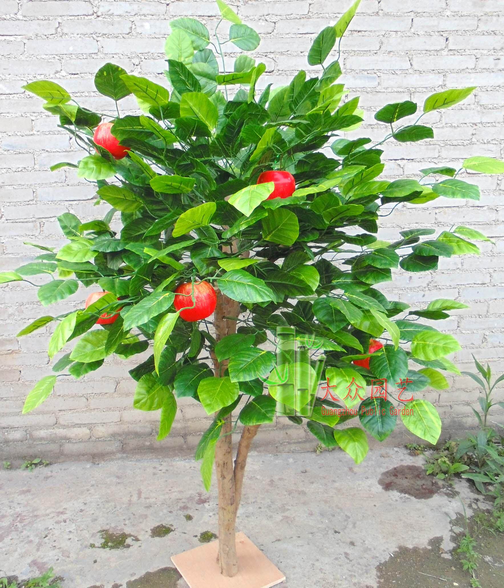 仿真苹果树假苹果树落地装饰绿植盆栽超市水果堆头仿真果树