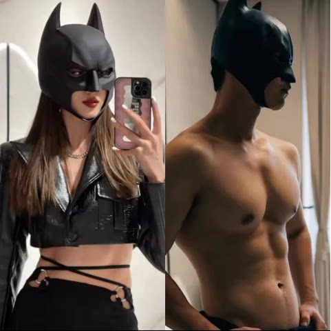 蝙蝠侠面具头套面罩batman男帅气全脸抖音直播道具万圣节 cosplay