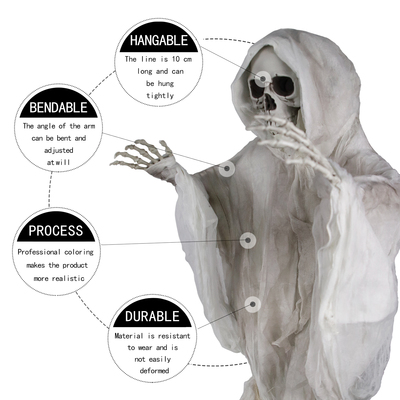 酒吧鬼屋装饰道具 万圣节密室装饰 2米死神骷髅吊鬼万圣节道具