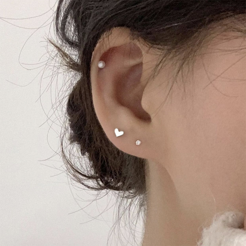 ins耳钉925纯银套装韩式