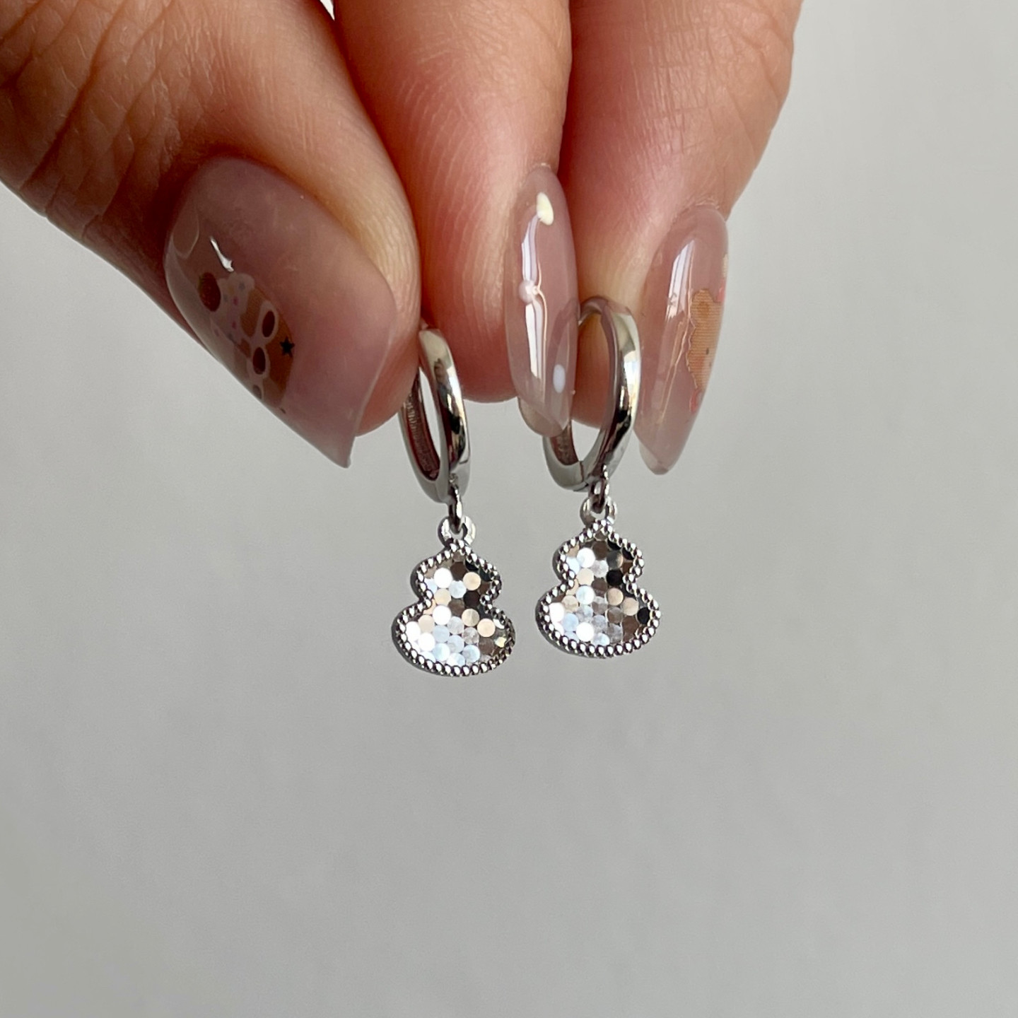 迷你小葫芦耳扣】通体s925纯银耳圈耳饰女小众设计感,饰品/流行首饰/时尚饰品新,耳环,淘宝优惠券,粉丝福利购,淘宝优惠卷