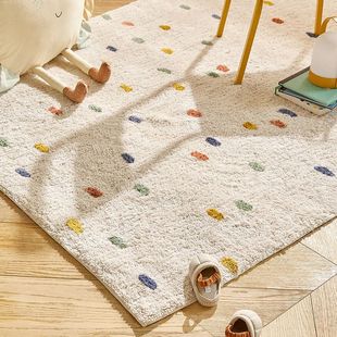 客厅加厚仿羊绒地毯书房爬行毯家用茶几沙发地垫卧室床边垫子