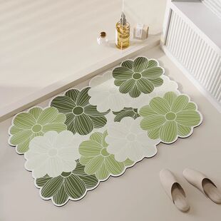 硅藻泥软地垫浴室速干家用入户门防滑垫浴室卫生间吸水软脚垫毛毯