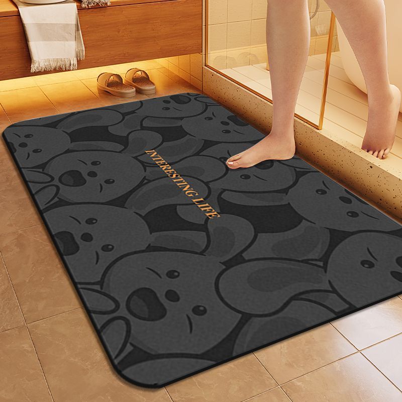 硅藻泥浴室地垫简约卫生间防滑