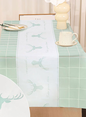 免洗一次性桌布长方形格子台布家用商用幼儿园露营餐桌布加厚防水