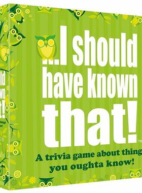 清仓包邮 英文版 I Should Have Known That! Trivia Game 桌游牌