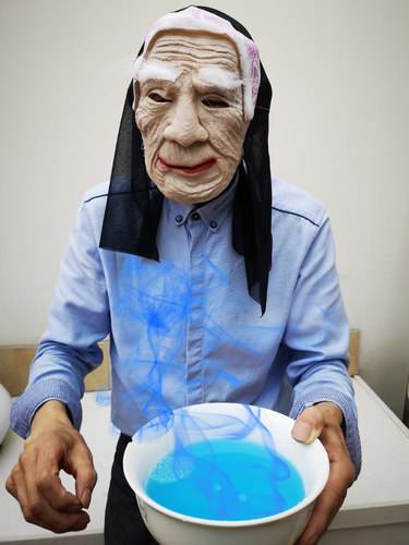 网红孟婆面具软胶面具恐怖万圣节奈何桥道具小视频拍摄用品道具