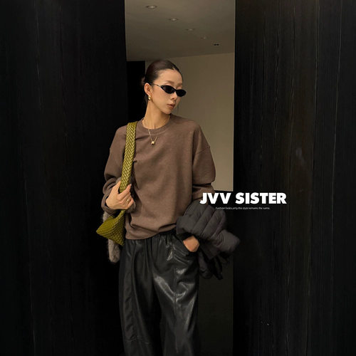 JVV十三行2026冬季新款高级松弛感宽松上衣百搭休闲卫衣女潮73106