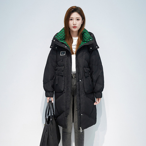 可拆卸帽棉服女中长款宽松韩版面包服冬季新款棉衣2023保暖棉袄女
