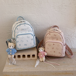 幼儿园儿童宝宝可爱猫咪双肩包男女童时尚百搭简约旅行包研学书包