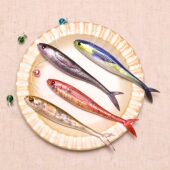 3D打印软硅胶小鱼逗猫棒替换头仿生弹力猫玩具互动解闷宠物用品