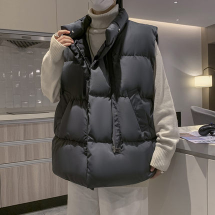 冬季羽绒马甲男韩版潮流百搭学生帅气宽松潮牌外穿背心外套面包服