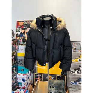 纯色毛领连帽羽绒棉衣男宽松加厚保暖派克服棉袄外套防风保暖短款