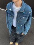 Трехмерная дизайнерская джинсовая куртка подходит для мужчин и женщин, тренд сезона, свободный крой