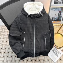 美式加绒连帽羽绒棉服男款冬季羊羔绒机能风御寒保暖棉衣袄子加厚