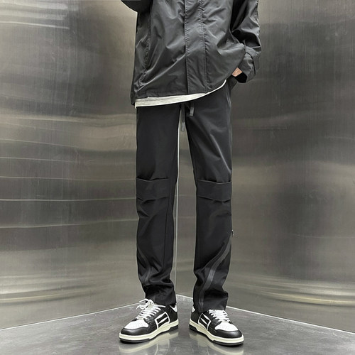 机能风拉链运动冲锋裤