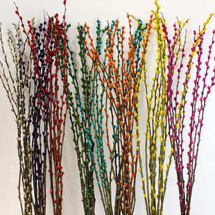 新年银柳喜庆插花摆件干花树枝天然真花装饰