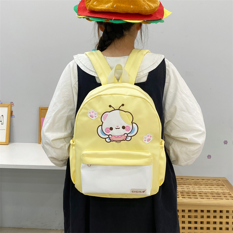 吉吉向上原创正版蝴蝶开开小熊双肩包大容量超萌可爱学生书包