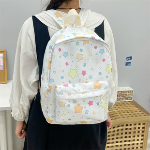 吉吉向上原创夏季星星书包学生书包初高中生可爱大容量软萌背包