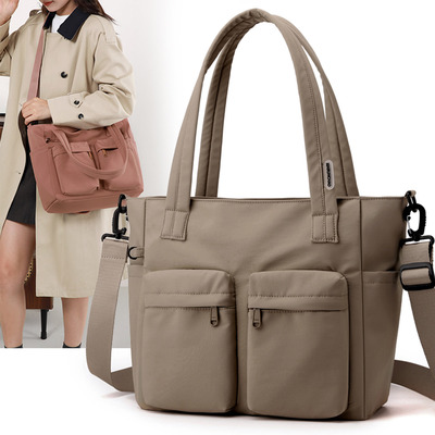 尼龙托特包大容量轻便防水多口袋