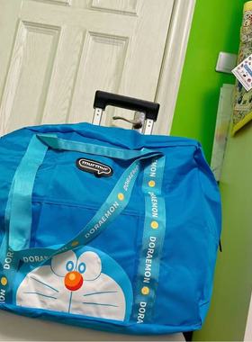 可爱卡通蓝胖子系列折叠化妆包补妆包外大容量可挂洗漱包出旅行