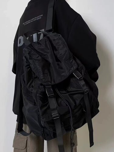 法国I.Tonick日系男女学生书包纯色机能背包大容量休闲旅行双肩包