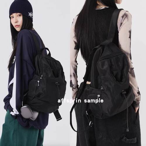 秒发!韩国 raucohouse口袋背包双肩包纯色百搭休闲bottle