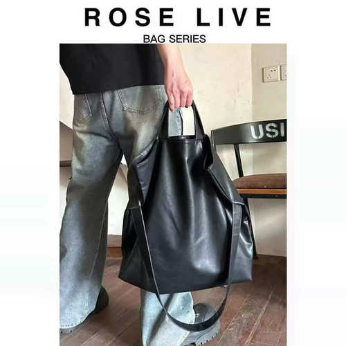 ROSE LIVE百搭通勤大容量2025早春新款简约单肩斜跨手提购物袋包