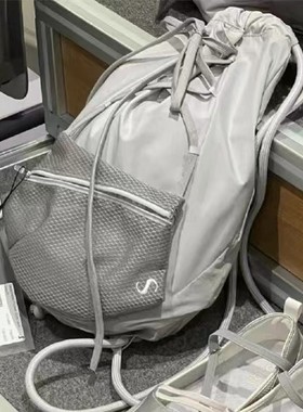 春季新品网状口袋机能风多变双肩包可拆为迷你包韩国双肩包