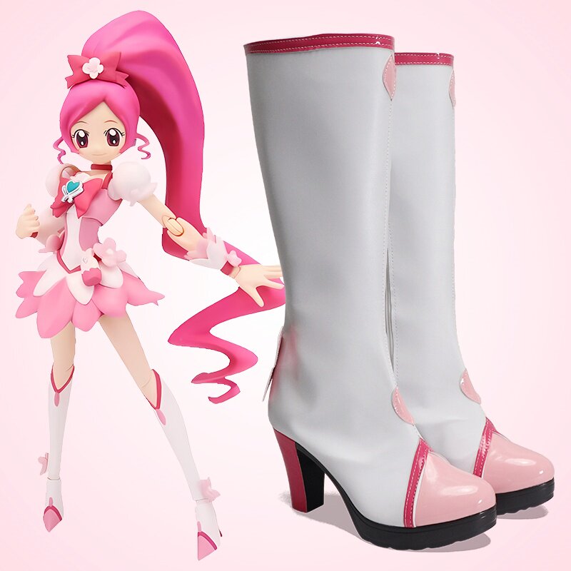漫展cosplay鞋光之美少女花咲蕾cos鞋定制高跟增高大码动漫鞋定做