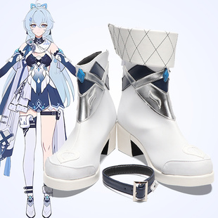 cosplay鞋子崩坏3时雨绮罗cos鞋定做增高高跟 动漫鞋大码来图定制