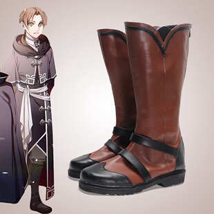 cosplay鞋靴子无职转生鲁迪cos鞋定做动漫鞋大码增高漫展来图定制