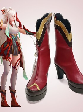 cosplay鞋子靴子英雄联盟剪纸刀妹仙灵艾瑞莉娅cos鞋定制来图定做