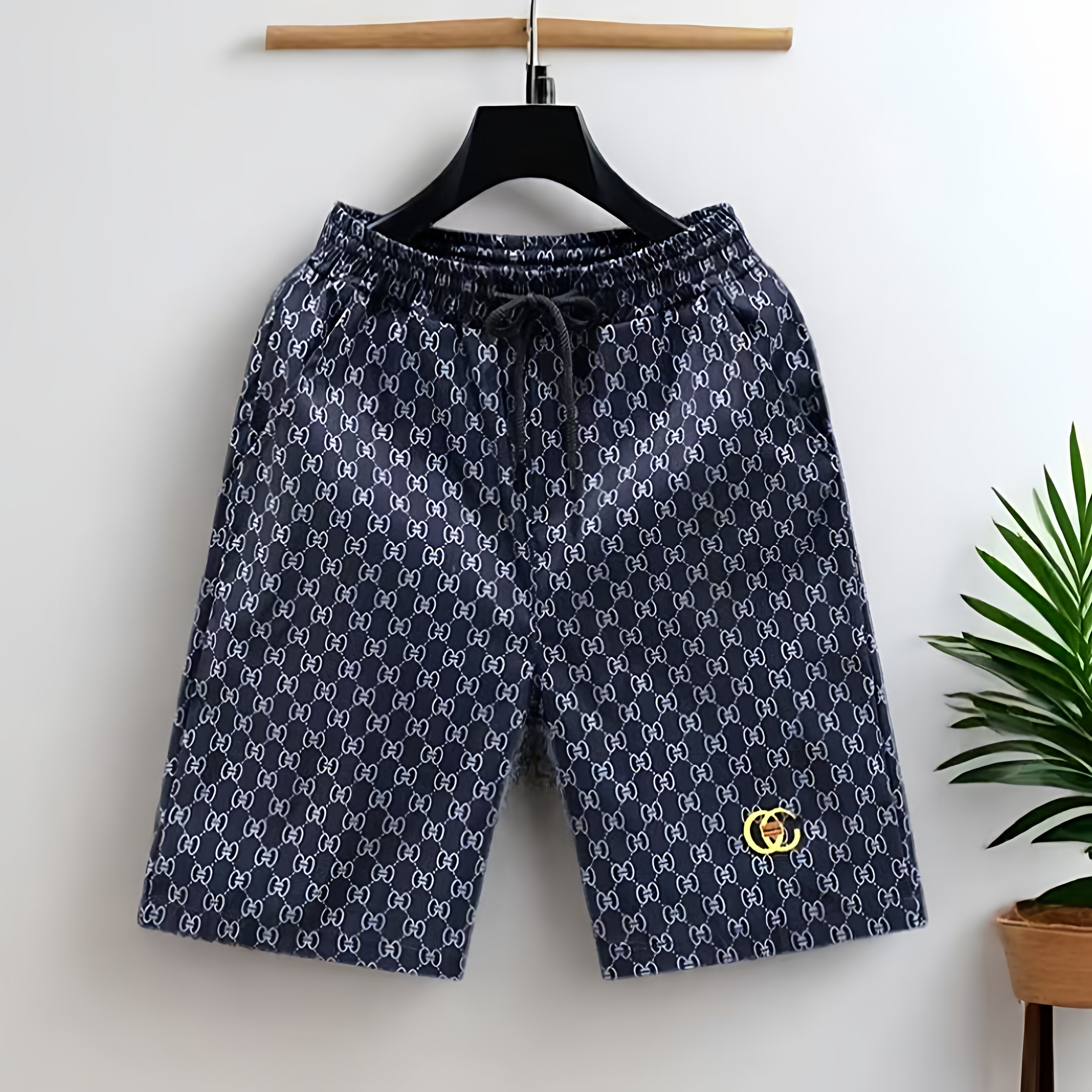 夏季男士冰丝速干五分沙滩短裤