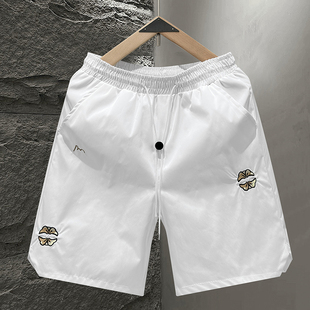 男士 宽松休闲沙滩裤 夏季 速干透气刺绣短裤 潮流 五分裤 2026年新款