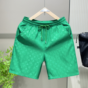 百搭潮流沙滩裤 2026年时尚 速干透气休闲运动五分裤 男夏季 印花短裤