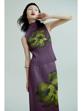 T Lonely1 /MGLM 印花褶皱套装 压褶款