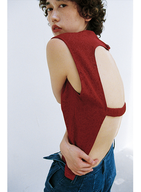 T Lonely1 设计款红色无袖背心 进口料/限量