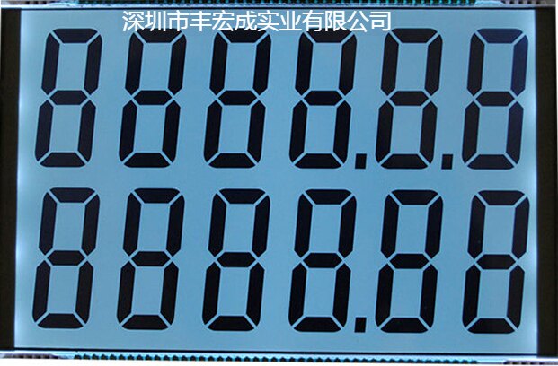 厂家定制TN反射灰底黑字段码屏大小尺寸显示屏 开模订做LCD液晶屏