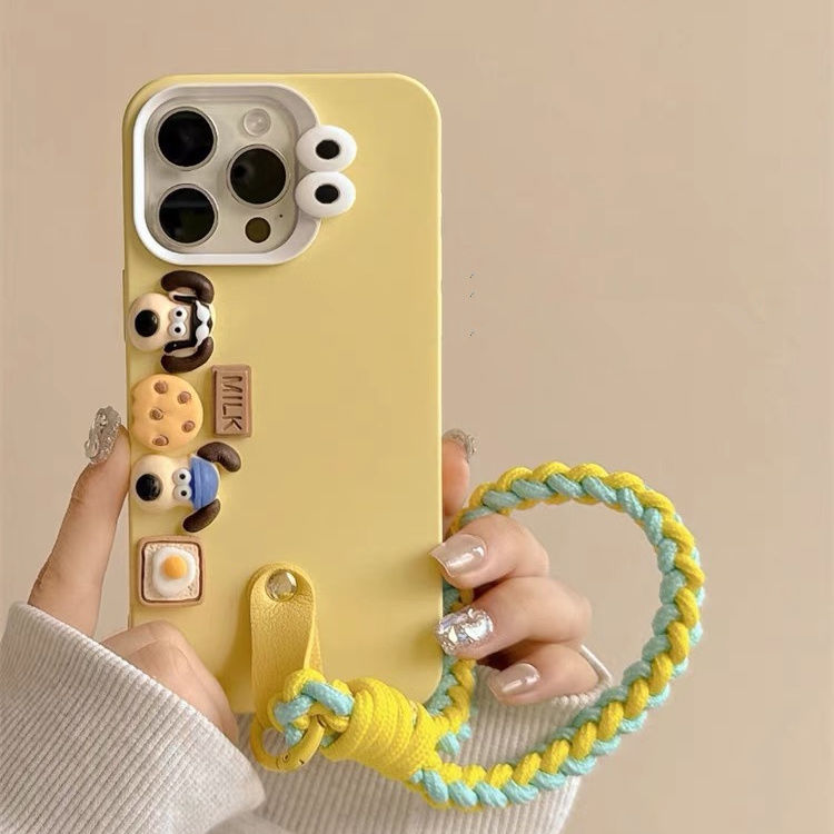 立体公仔腕带挂绳苹果14手机壳iPhoneProMax新款13/12/11硅胶xs