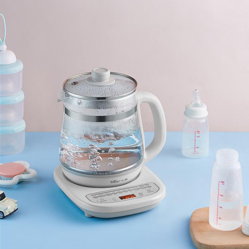 小熊养生壶YSH-C15W1煮茶器多功能大容量电热水壶迷你玻璃花茶壶