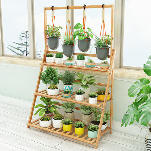 折叠花架子置物架省空间花盆架