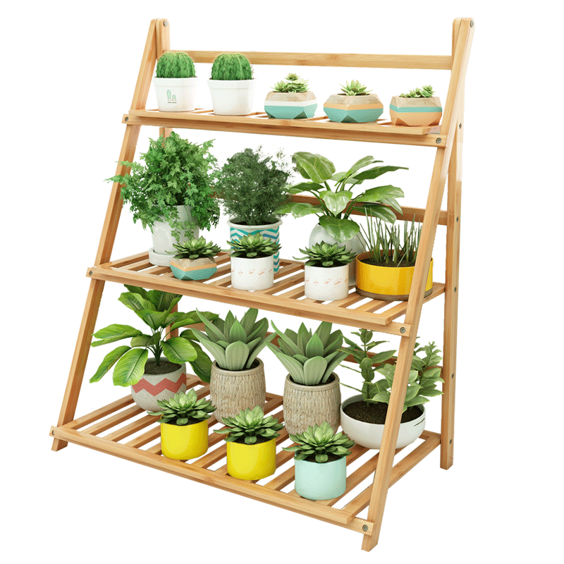 折叠花架子置物架室内多层阳台客厅装饰落地式多肉绿萝花架盆楠竹