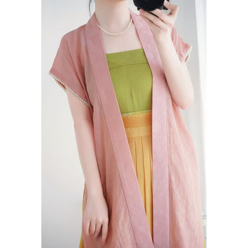 宋背心珍珠汉服叠穿日常显瘦通勤