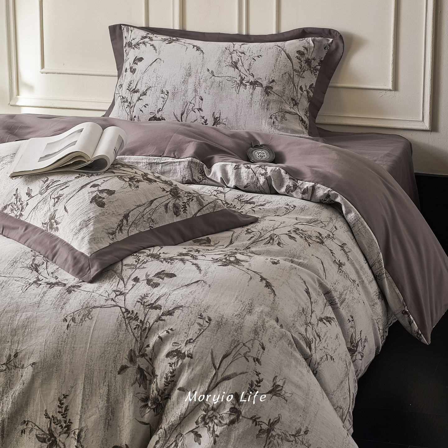 木悠复古高级感色织提花全棉磨毛四件套秋冬保暖加厚纯棉被套床单