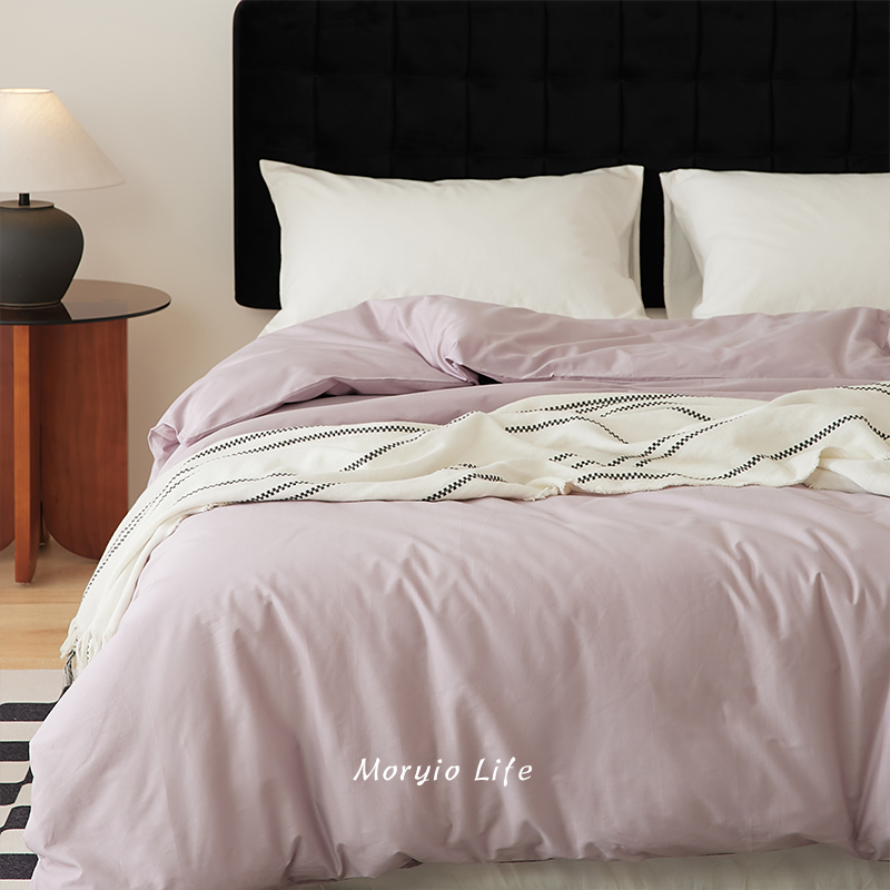 木悠简约纯色被套单件纯棉学生宿舍单人150x200双人200x230被罩