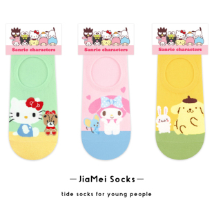 帕恰狗船袜女免运费可爱卡通库洛米美乐蒂玉桂狗凯蒂猫韩国隐形袜