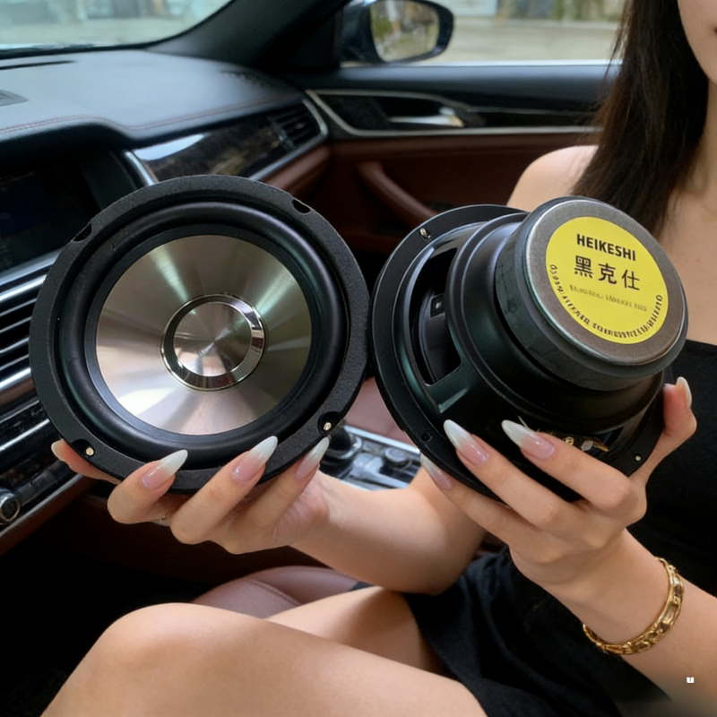原装黑克仕6.5寸中低音炮汽车喇叭车载音响改装扬声器发烧DIY音箱