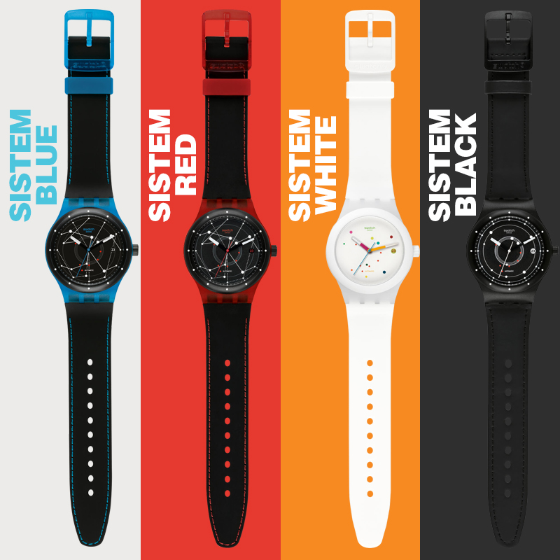 Swatch/斯沃琪手表男表女表星球機械表情人節禮物裝置51藍SUTS401